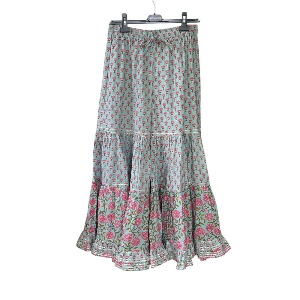 ORCHID BLOOM Umbrella Palazzo Pants Wide Leg Floral Print XL